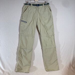 Ozark Gear Convertible Pants 32x33.5  Tan w/Belt Gorpcore Walk Hike Camp Outdoor